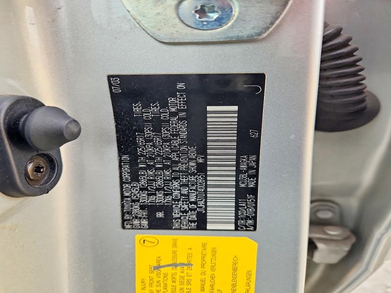 Aukcja sprzedaży 2004 Lexus Rx, vin: JTJHA31U740028951, numer aukcji: 52021356