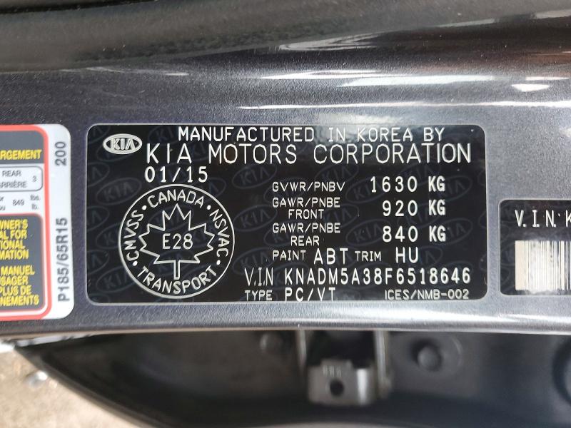Auction sale of the 2015 Kia Rio, vin: KNADM5A38F6518646, lot number: 51718816