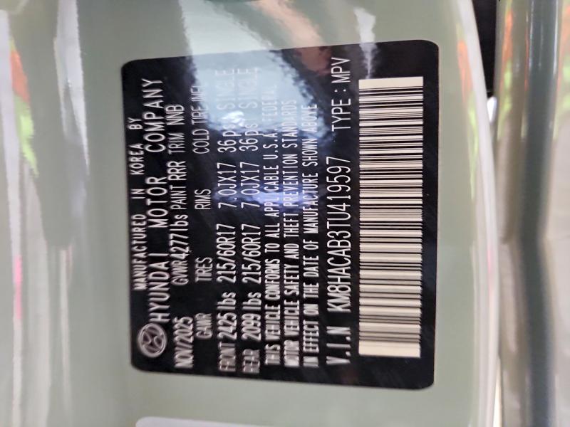2026 Hyundai Kona მანქანა იყიდება აუქციონზე, vin: KM8HACAB3TU419597, აუქციონის ნომერი: 51588736