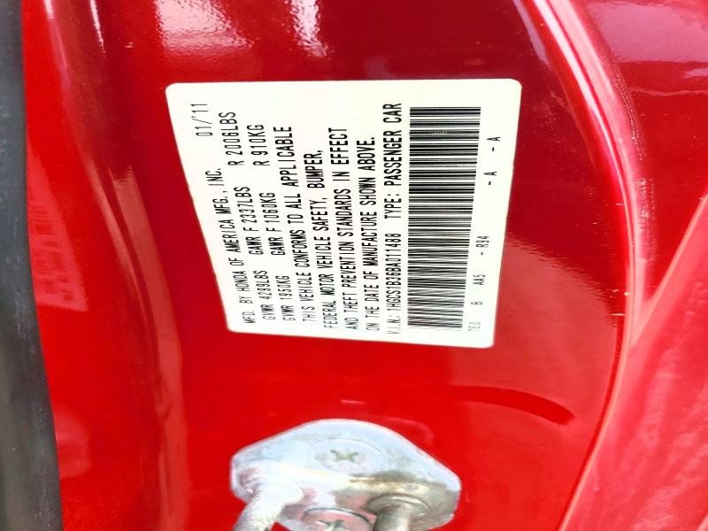 Aukcja sprzedaży 2011 Honda Accord, vin: 1HGCS1B36BA011488, numer aukcji: 50735186