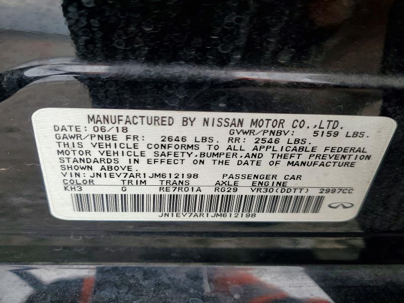 Aukcja sprzedaży 2018 Infiniti Q50, vin: JN1EV7AR1JM612198, numer aukcji: 49782316
