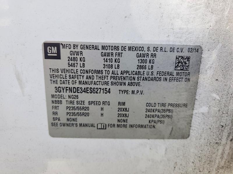 2014 Cadillac Srx მანქანა იყიდება აუქციონზე, vin: 3GYFNDE34ES627154, აუქციონის ნომერი: 48746506