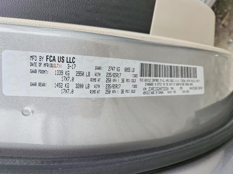 Продаж на аукціоні авто 2017 Chrysler Pacifica, vin: 2C4RC1DG3HR722334, номер лоту: 51082436