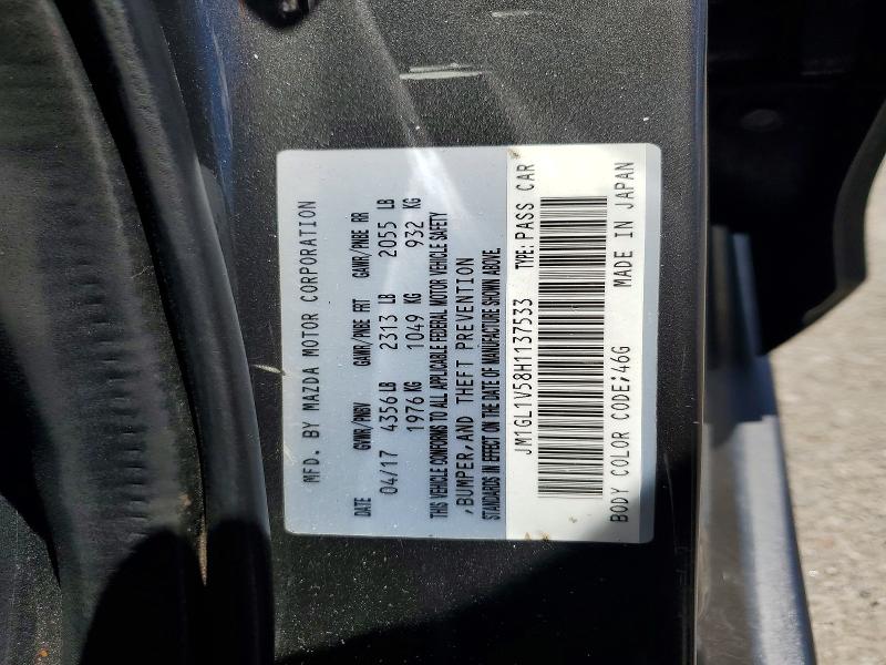 48351886 :رقم المزاد ، JM1GL1V58H1137533 vin ، 2017 Mazda 6 مزاد بيع
