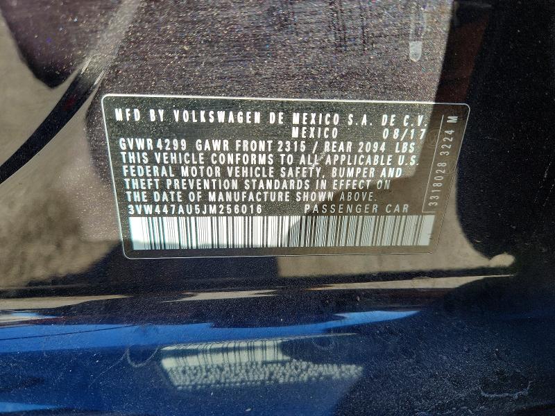 49989156 :رقم المزاد ، 3VW447AU5JM256016 vin ، 2018 Volkswagen Gti مزاد بيع