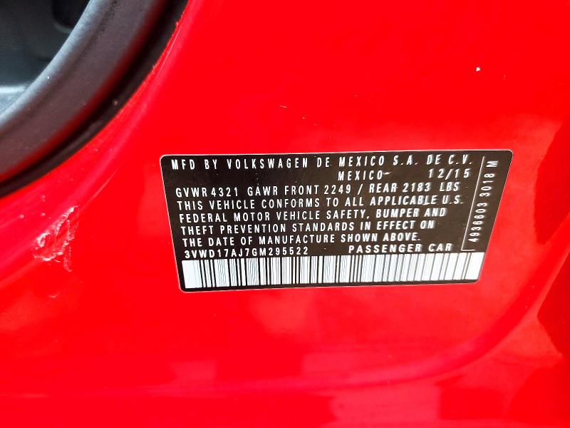 Aukcja sprzedaży 2016 Volkswagen Jetta, vin: 3VWD17AJ7GM295522, numer aukcji: 51864816