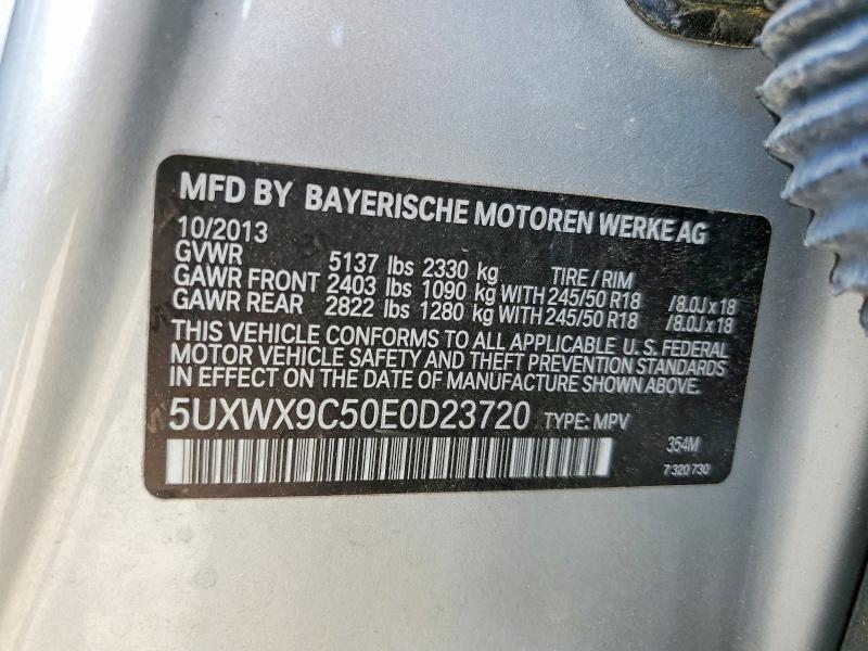 2014 Bmw X3 მანქანა იყიდება აუქციონზე, vin: 5UXWX9C50E0D23720, აუქციონის ნომერი: 51172036