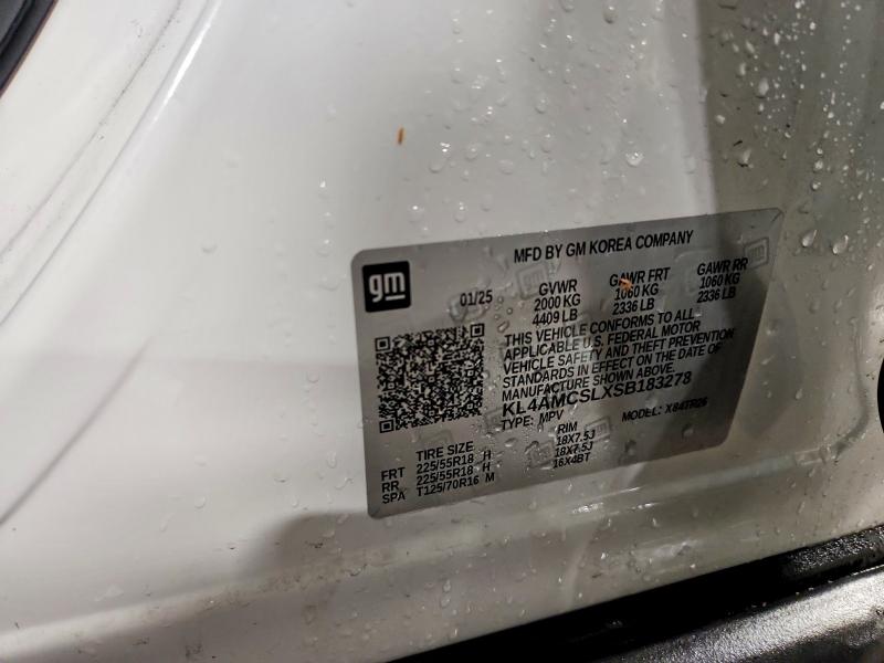 52037746 :رقم المزاد ، KL4AMCSLXSB183278 vin ، 2025 Buick Encore Gx مزاد بيع