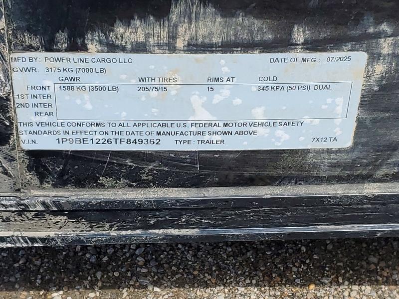 Продажа на аукционе авто 2026 Powerline Cargo Trailers, vin: 1P9BE1226TF849362, номер лота: 48799806