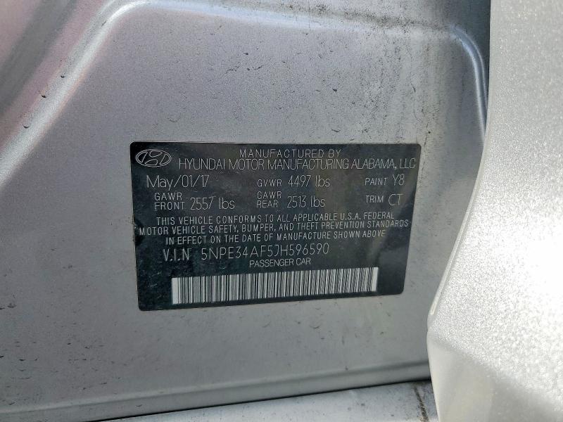 49510056 :رقم المزاد ، 5NPE34AF5JH596590 vin ، 2018 Hyundai Sonata مزاد بيع