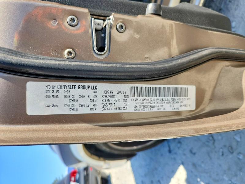 2010 Dodge Ram მანქანა იყიდება აუქციონზე, vin: 1D7RB1CPXAS206454, აუქციონის ნომერი: 49608896