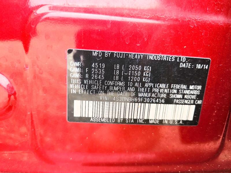Aukcja sprzedaży 2015 Subaru Legacy, vin: 4S3BNBH69F3026456, numer aukcji: 48972386
