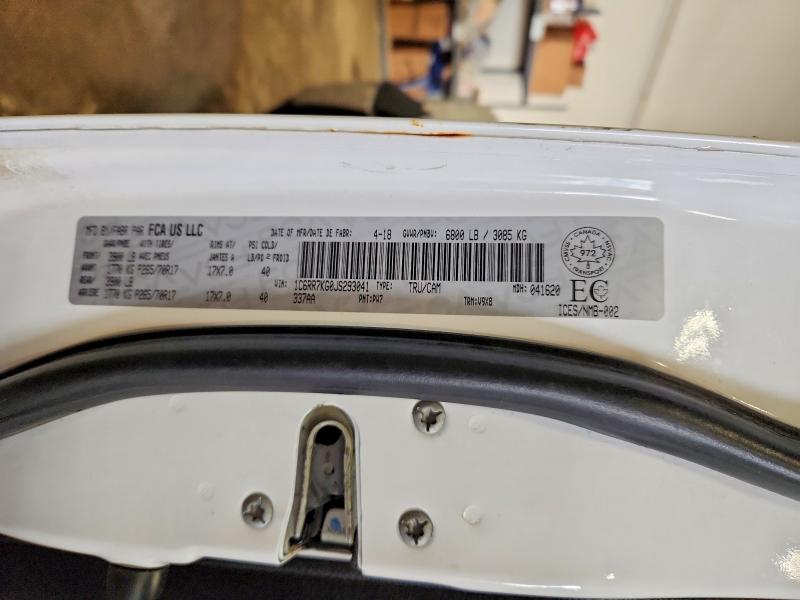 Продажа на аукционе авто 2018 Ram 1500, vin: 1C6RR7KG0JS293041, номер лота: 50408426