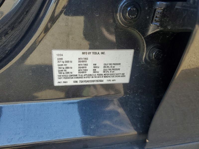 Продаж на аукціоні авто 2025 Tesla Model Y, vin: 7SAYGAEE8SF282064, номер лоту: 49968276