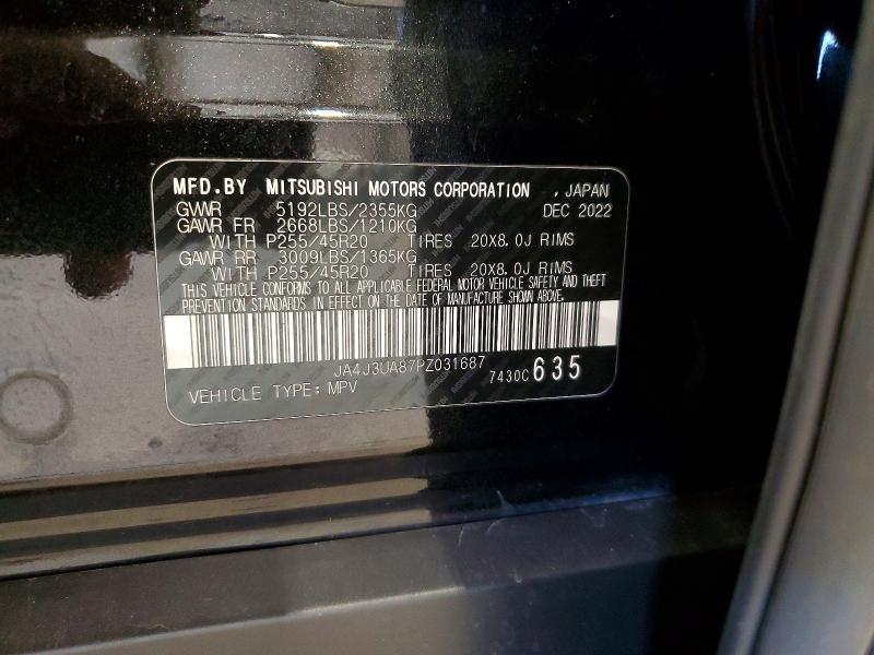 Aukcja sprzedaży 2023 Mitsubishi Outlander, vin: JA4J3UA87PZ031687, numer aukcji: 50953256