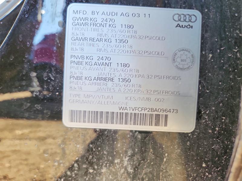 Aukcja sprzedaży 2011 Audi Q5, vin: WA1VFCFP2BA096473, numer aukcji: 49726686