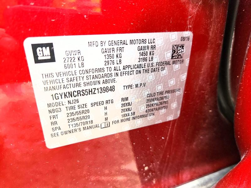 Продаж на аукціоні авто 2017 Cadillac Xt5, vin: 1GYKNCRS5HZ139848, номер лоту: 48637676
