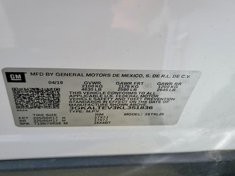 Продажа на аукционе авто 2019 Gmc Terrain, vin: 3GKALTEV3KL351836, номер лота: 51173306
