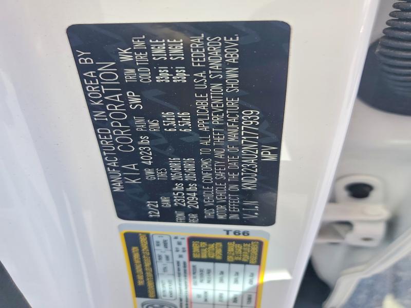 2022 Kia Soul მანქანა იყიდება აუქციონზე, vin: KNDJ23AU2N7177939, აუქციონის ნომერი: 48756686