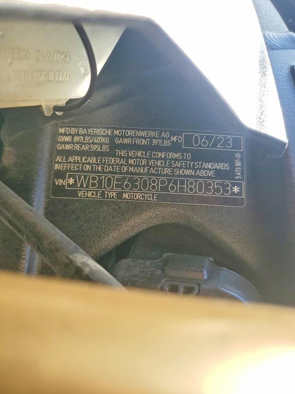 Продажа на аукционе авто 2023 Bmw S 1000, vin: WB10E6308P6H80353, номер лота: 50419476
