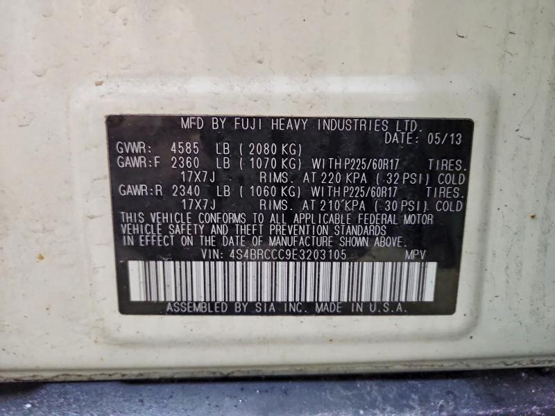 49749496 :رقم المزاد ، 4S4BRCCC9E3203105 vin ، 2014 Subaru Outback مزاد بيع