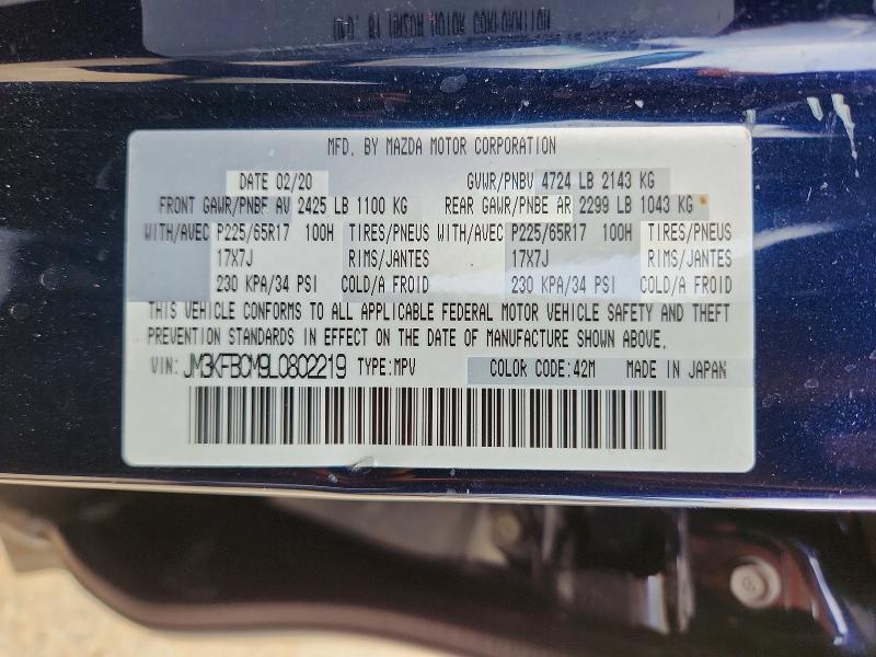 51516576 :رقم المزاد ، JM3KFBCM9L0802219 vin ، 2020 Mazda Cx-5 مزاد بيع