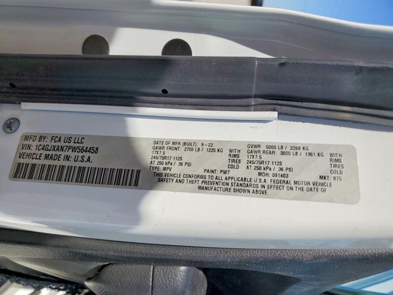 Продаж на аукціоні авто 2023 Jeep Wrangler, vin: 1C4GJXAN7PW564458, номер лоту: 50342836