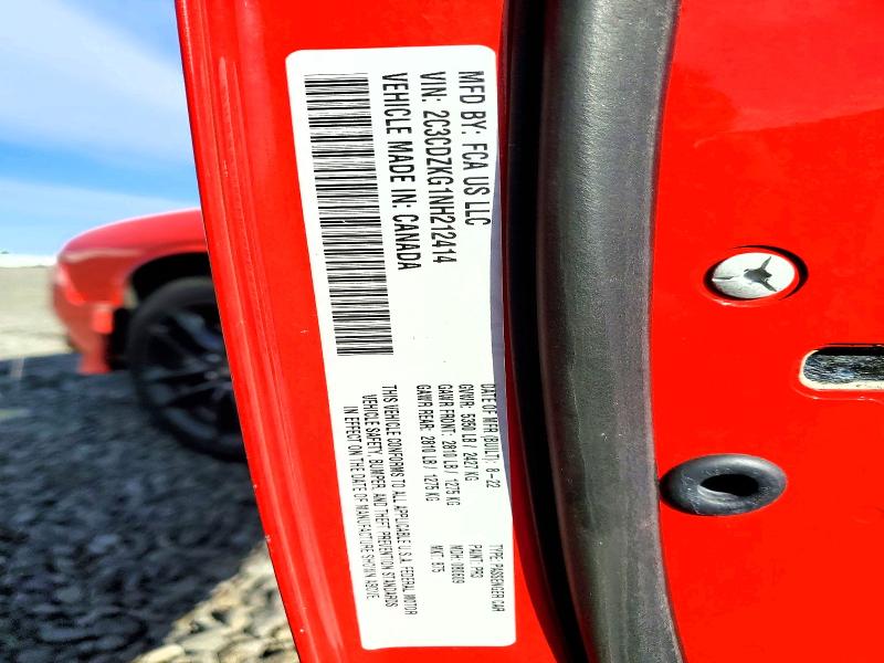 2022 Dodge Challenger მანქანა იყიდება აუქციონზე, vin: 2C3CDZKG1NH212414, აუქციონის ნომერი: 50529076