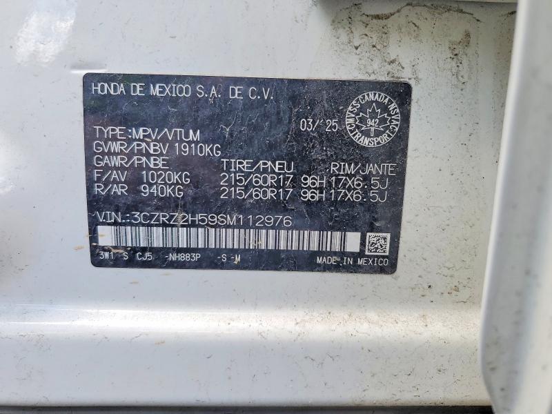 Продаж на аукціоні авто 2025 Honda Hr-v, vin: 3CZRZ2H59SM112976, номер лоту: 51001256