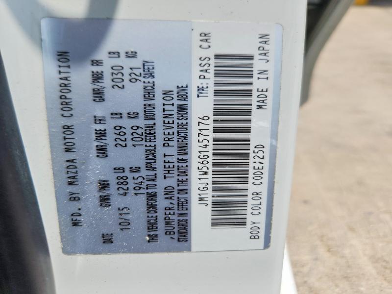 51527556 :رقم المزاد ، JM1GJ1W56G1457176 vin ، 2016 Mazda 6 مزاد بيع