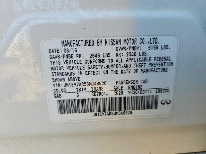 Aukcja sprzedaży 2016 Infiniti Q50, vin: JN1EV7AR5GM346628, numer aukcji: 49098156