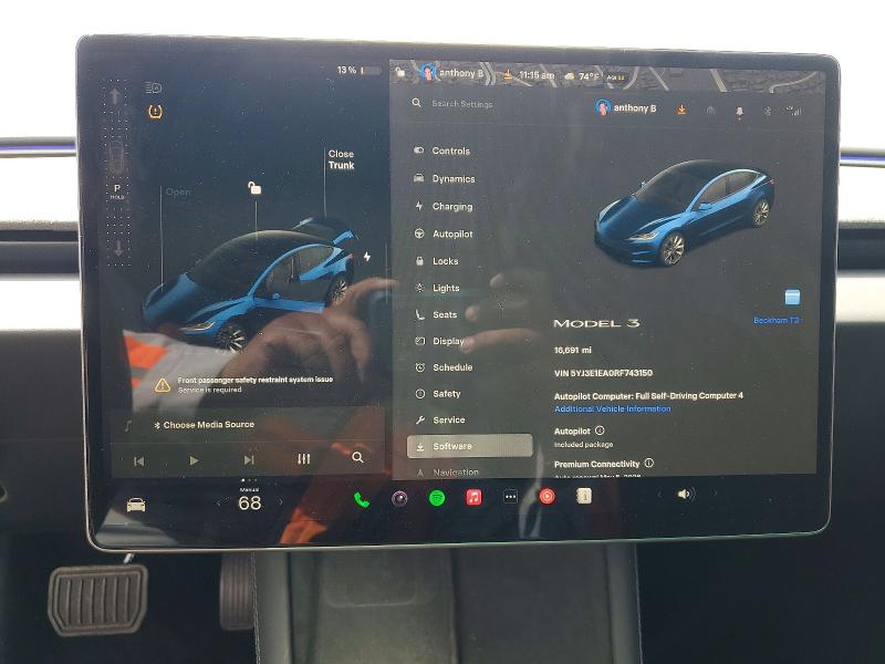48983136 :رقم المزاد ، 5YJ3E1EA0RF743150 vin ، 2024 Tesla Model 3 مزاد بيع