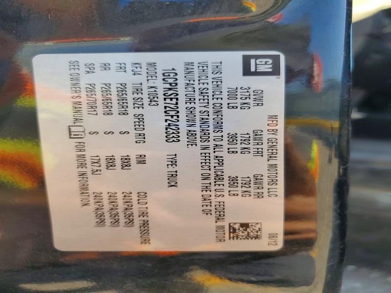 Aukcja sprzedaży 2012 Chevrolet Silverado, vin: 1GCPKSE72CF242333, numer aukcji: 48938546