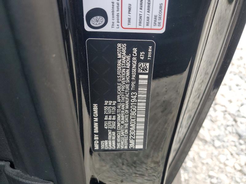 Продаж на аукціоні авто 2026 Bmw M2, vin: 3MF23DM0XT8G01943, номер лоту: 51204006
