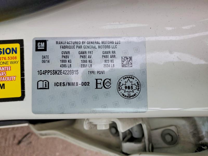 Aukcja sprzedaży 2014 Buick Verano, vin: 1G4PP5SK2E4226915, numer aukcji: 46704456