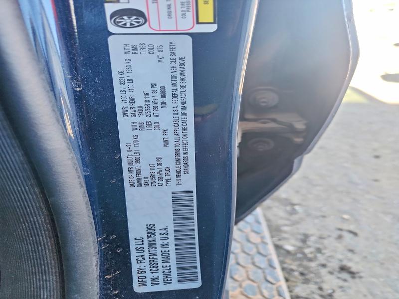 Auction sale of the 2021 Ram 1500, vin: 1C6SRFMT3MN758095, lot number: 49867446