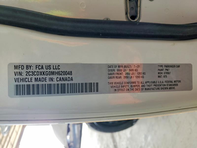 Aukcja sprzedaży 2021 Dodge Charger, vin: 2C3CDXKG0MH620048, numer aukcji: 49427566