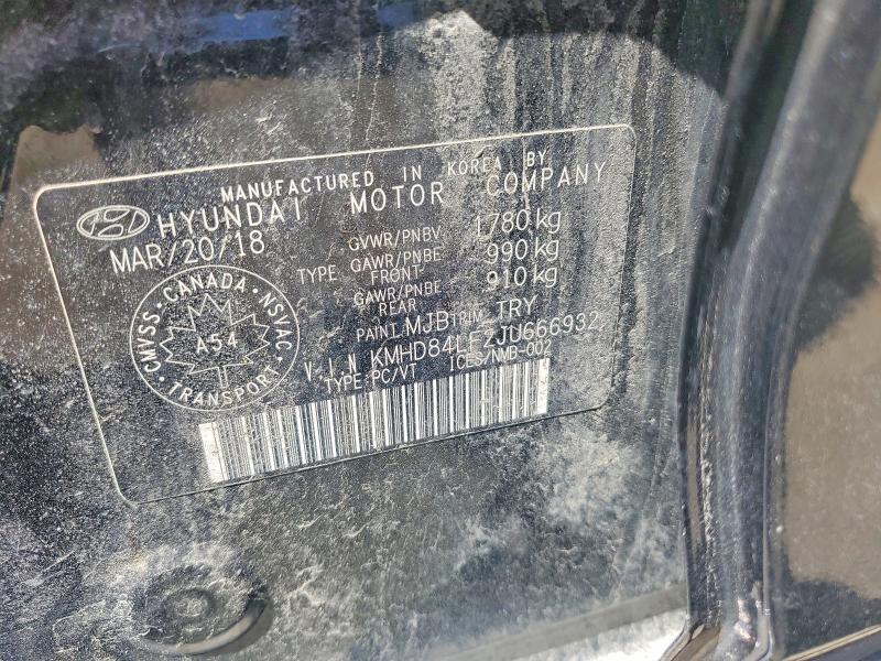 Aukcja sprzedaży 2018 Hyundai Elantra, vin: KMHD84LF2JU666932, numer aukcji: 50083926