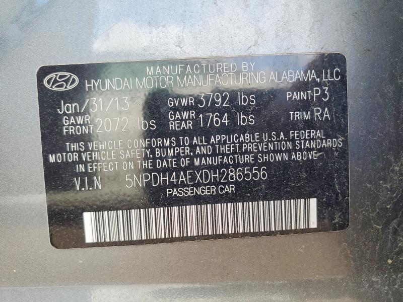 50175386 :رقم المزاد ، 5NPDH4AEXDH286556 vin ، 2013 Hyundai Elantra مزاد بيع