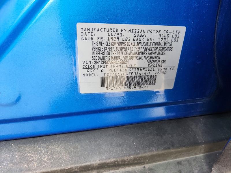 Продаж на аукціоні авто 2024 Nissan Kicks, vin: 3N1CP5CV9RL498621, номер лоту: 51277166