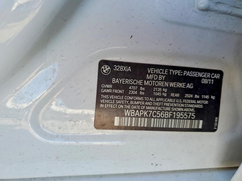 Aukcja sprzedaży 2011 Bmw 328, vin: WBAPK7C56BF195575, numer aukcji: 49371496
