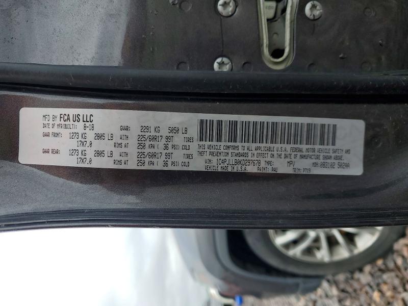 Aukcja sprzedaży 2019 Jeep Cherokee, vin: 1C4PJLLB0KD297678, numer aukcji: 50474096