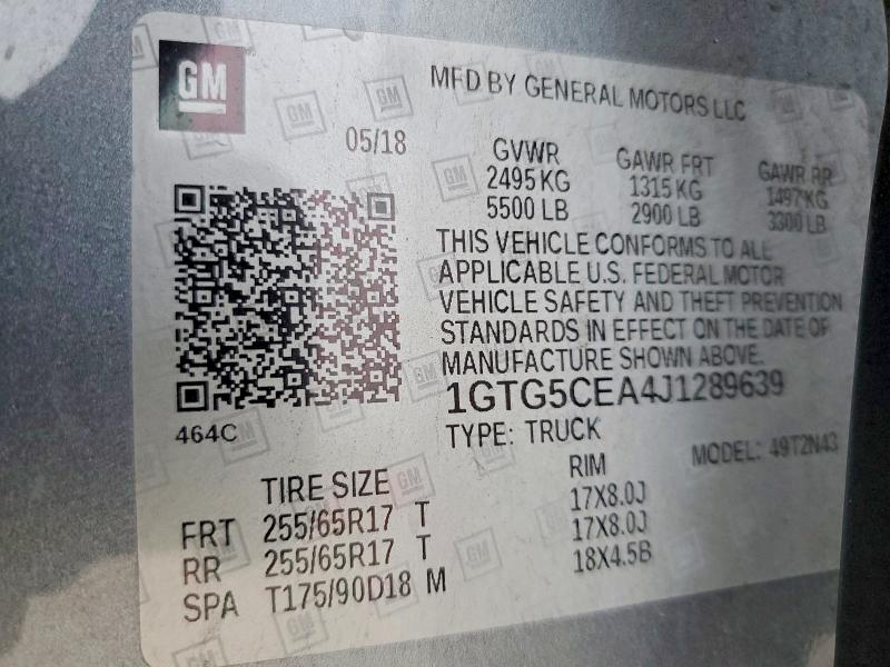 Продажа на аукционе авто 2018 Gmc Canyon, vin: 1GTG5CEA4J1289639, номер лота: 51533536