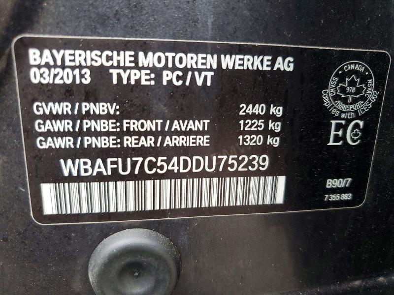 Продажа на аукционе авто 2013 Bmw 535, vin: WBAFU7C54DDU75239, номер лота: 49986176