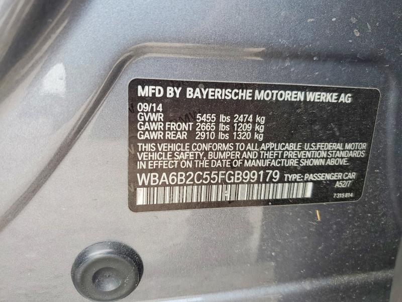Продажа на аукционе авто 2015 Bmw 650, vin: WBA6B2C55FGB99179, номер лота: 48480896