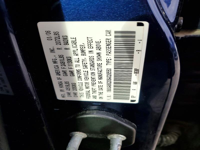 Aukcja sprzedaży 2006 Acura 3.2tl, vin: 19UUA66206A026550, numer aukcji: 48915116