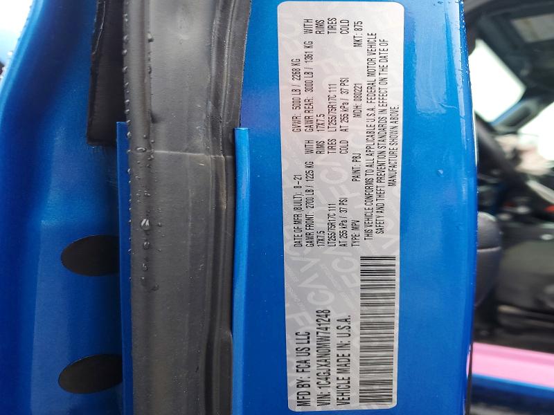 Aukcja sprzedaży 2021 Jeep Wrangler, vin: 1C4GJXAN0MW741248, numer aukcji: 48014106