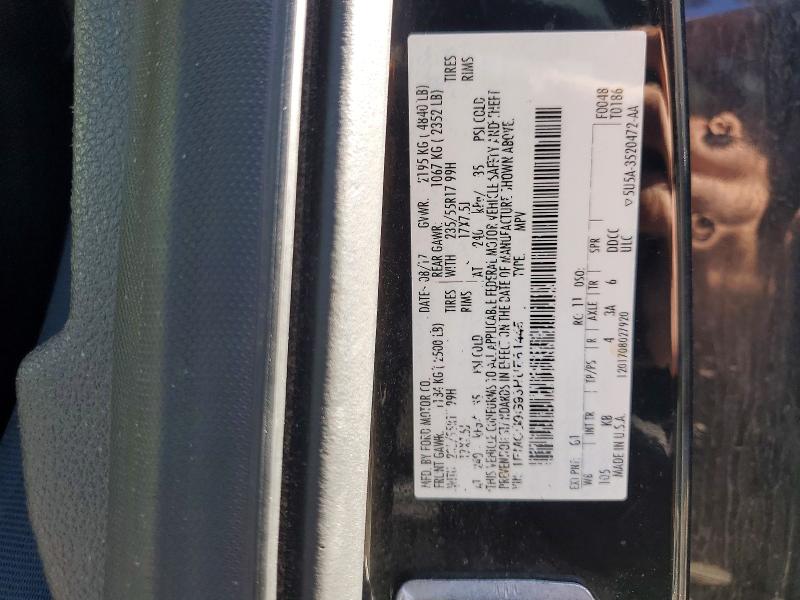 Aukcja sprzedaży 2017 Ford Escape, vin: 1FMCU9G93HUE61445, numer aukcji: 51160456