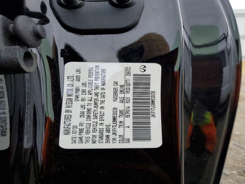 2021 Infiniti Q60 მანქანა იყიდება აუქციონზე, vin: JN1FV7LK8MM530039, აუქციონის ნომერი: 49766166