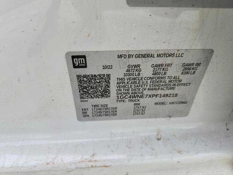 Aukcja sprzedaży 2023 Chevrolet Silverado, vin: 1GC4WNE7XPF149218, numer aukcji: 51866396